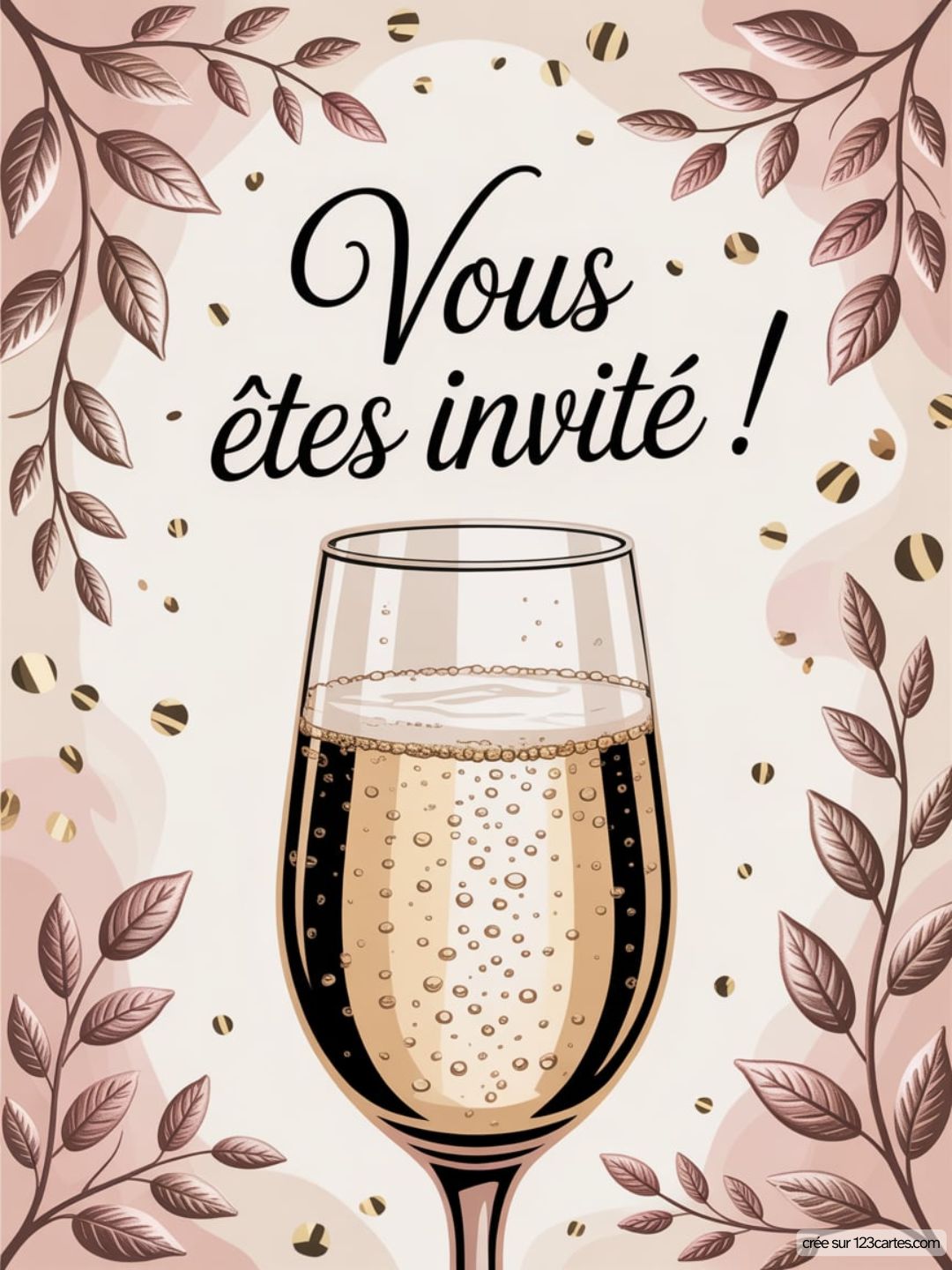 Invitation Anniversaire Champagne Telecharger