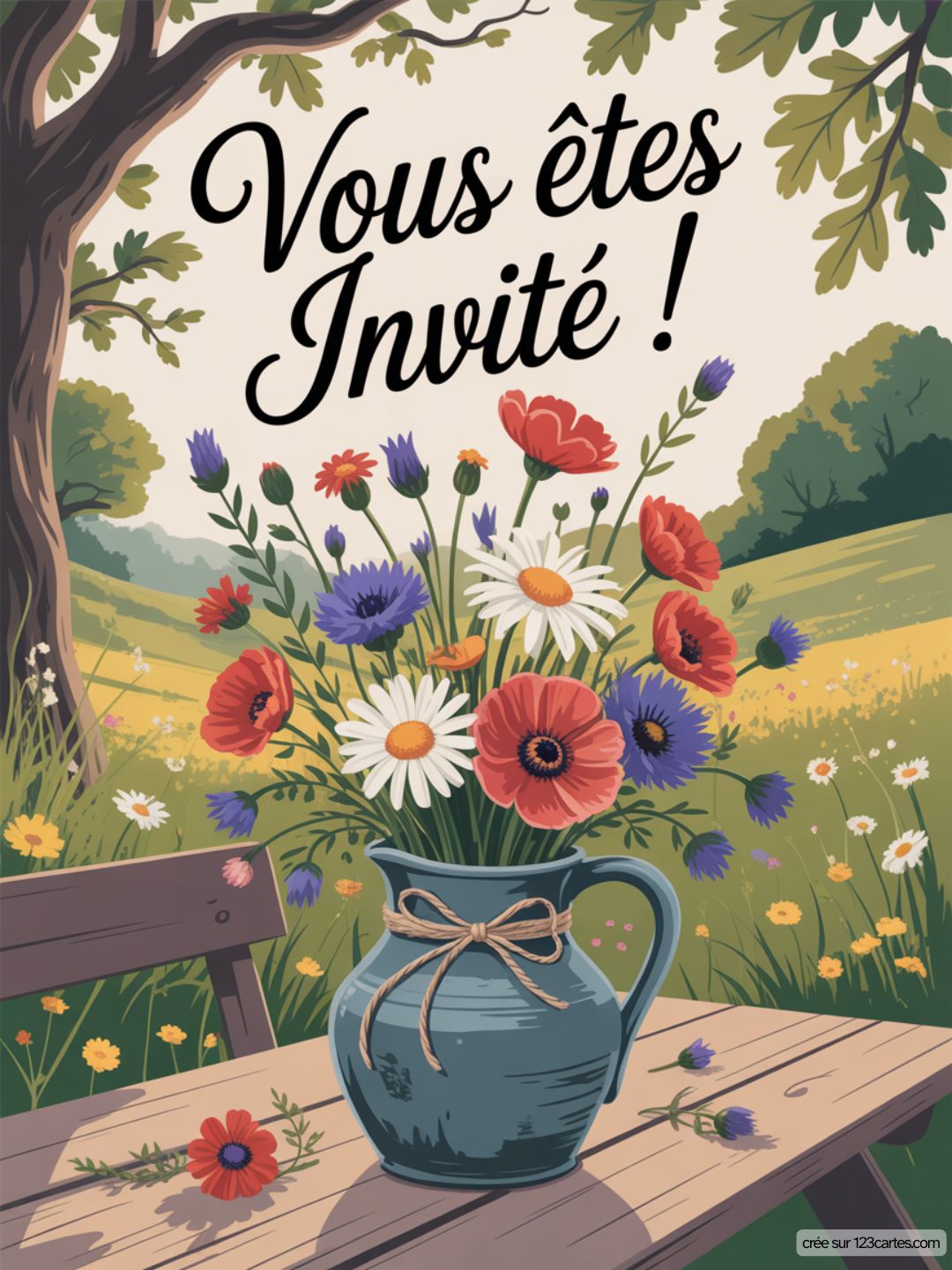 Invitation Fete Champetre Anniversaire Adulte