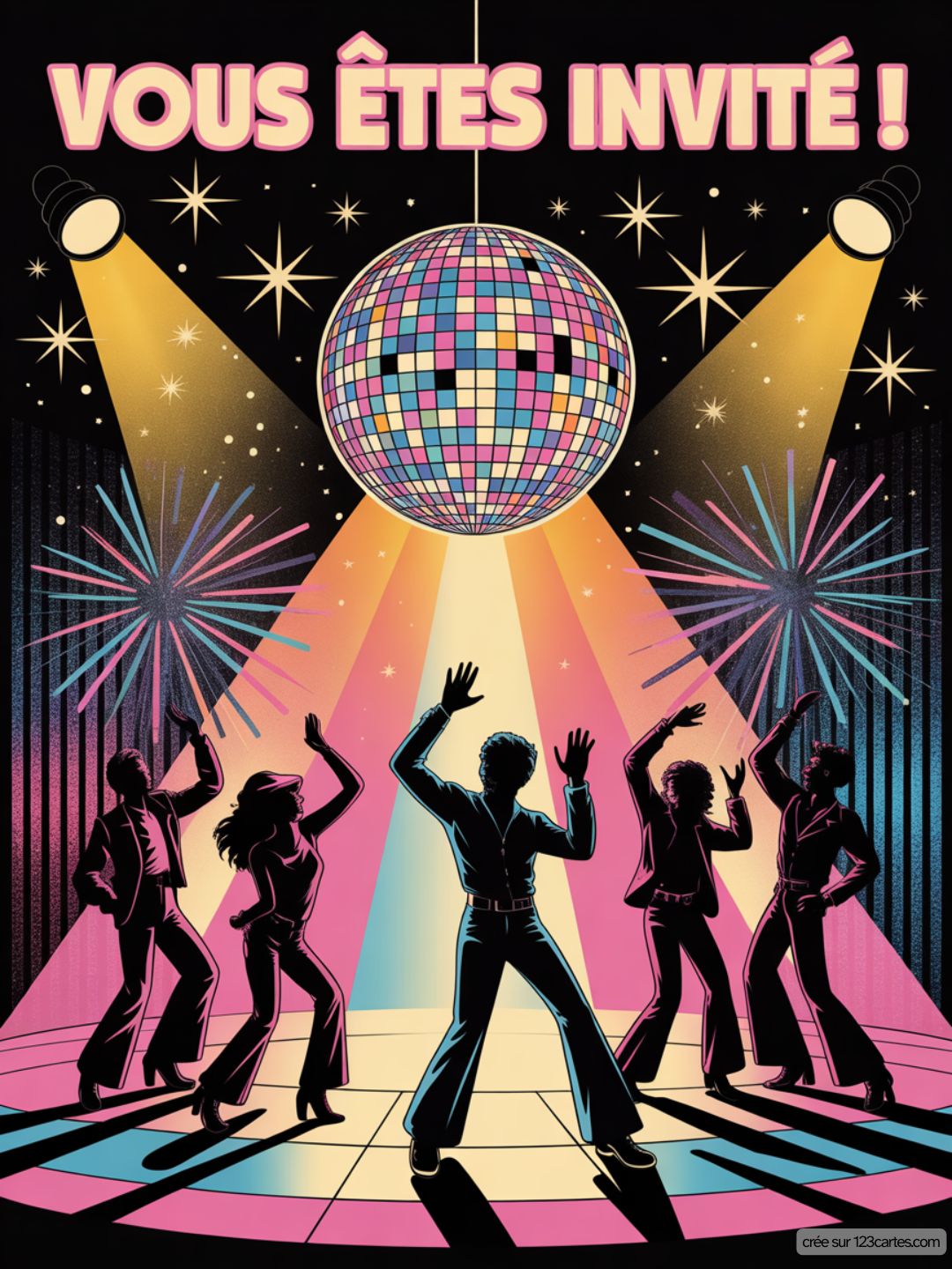 Carte D Invitation Disco