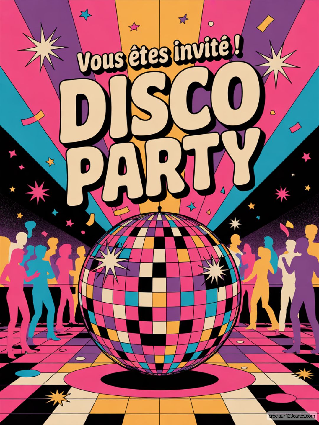 Invitation Fete Disco Anniversaire Adulte