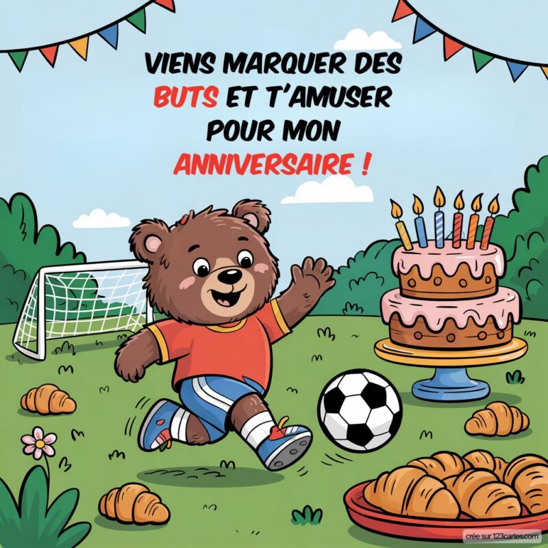 Anniversaire Theme Foot