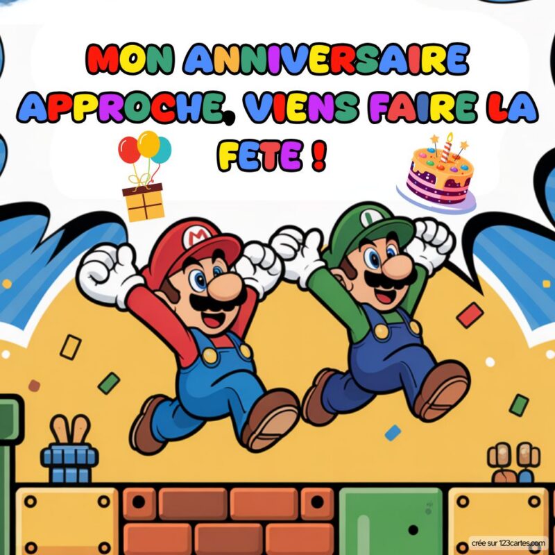 Anniversaire Theme Mario Luigi