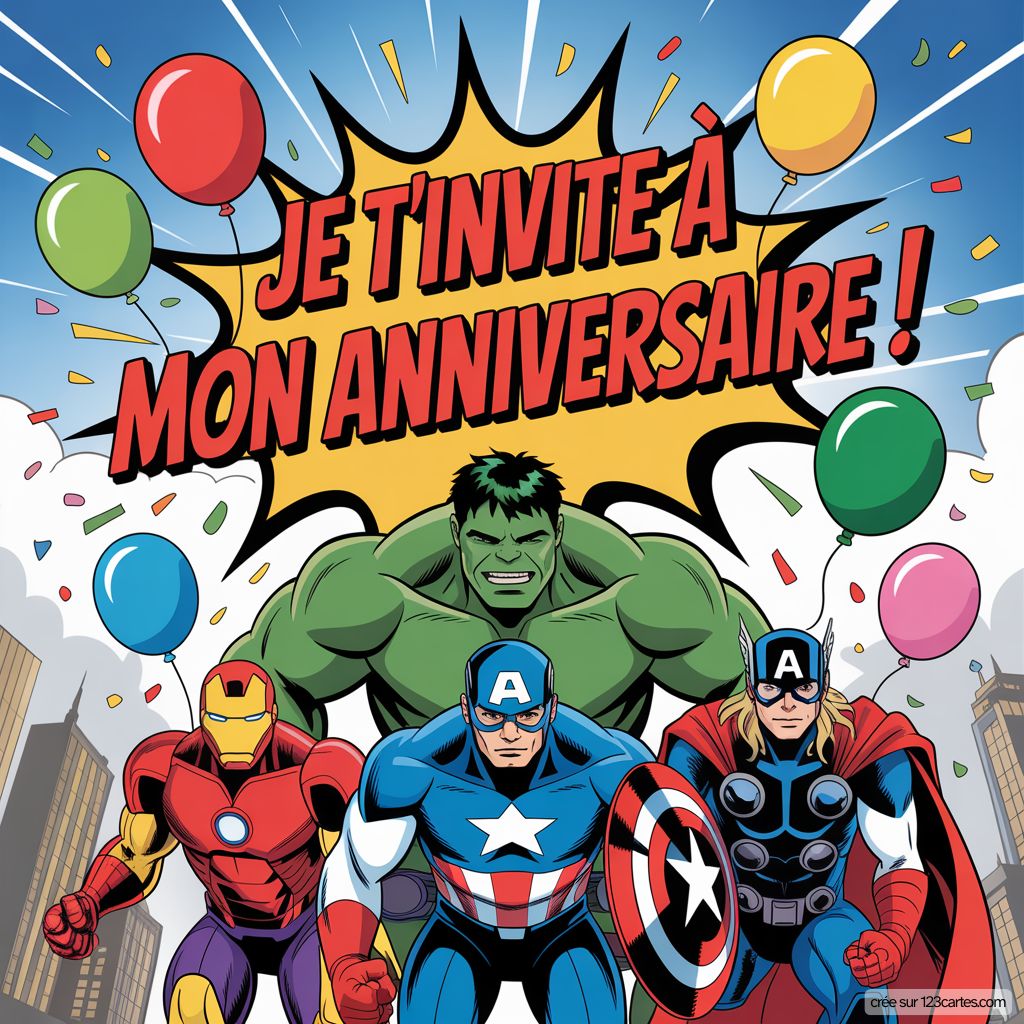 Image Anniversaire Avengers Gratuite