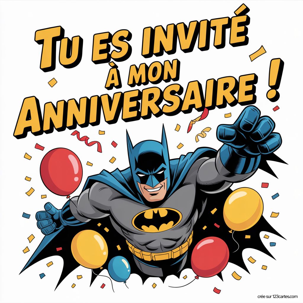 Batman Invitation Gratuite