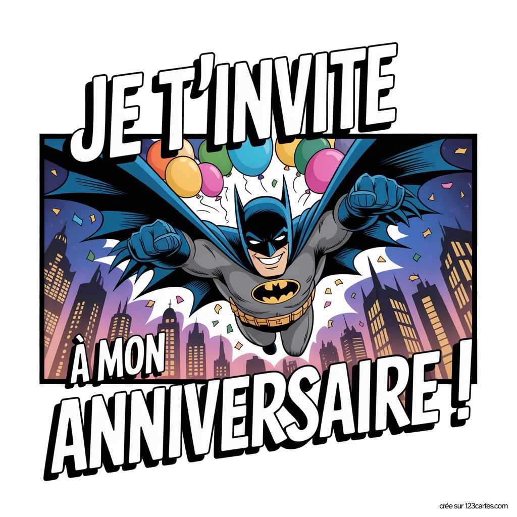 Batman Invitation Virtuelle