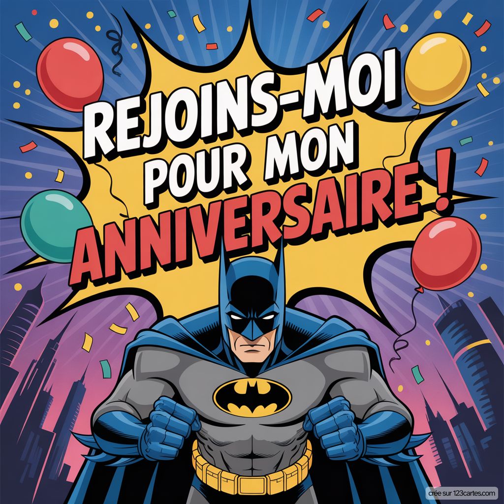 Carte D Invitation Anniversaire Batman