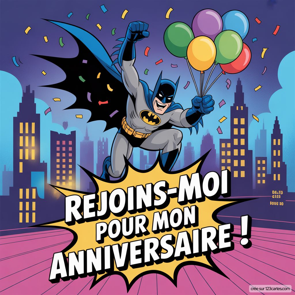 Invitation Batman Virtuelle Gratuite