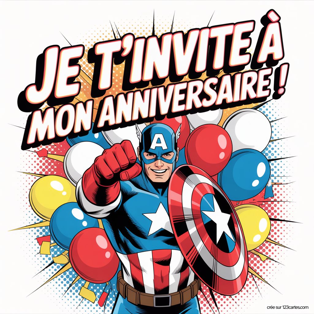 Captain America Invitation