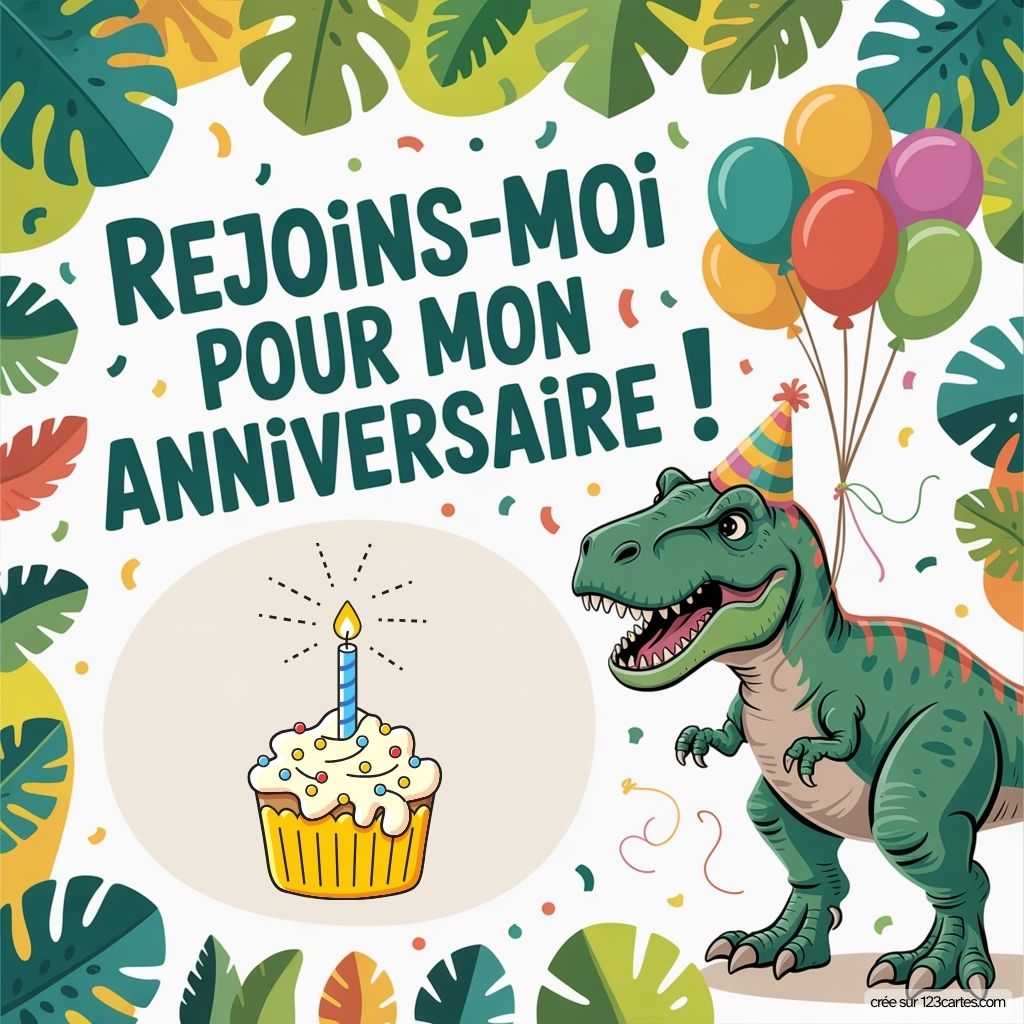 Dinosaure Carte D Invitation Gratuite