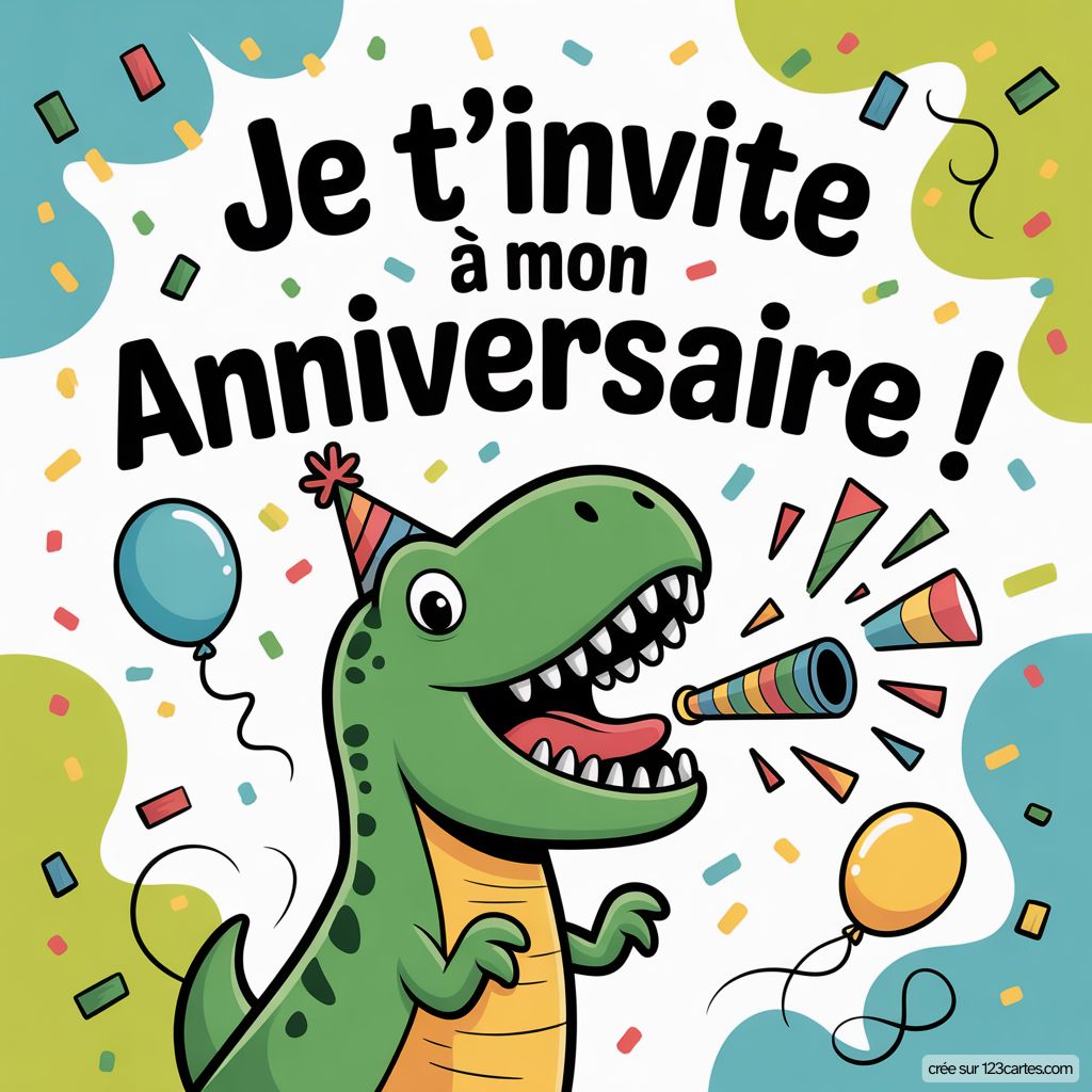 Image Anniversaire Dinosaure