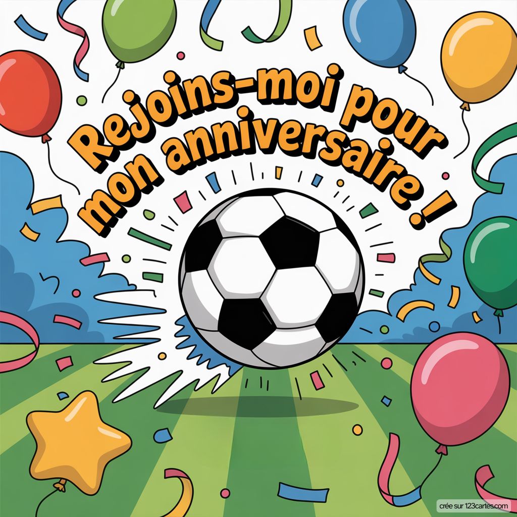 Carte Invitation Anniversaire Foot
