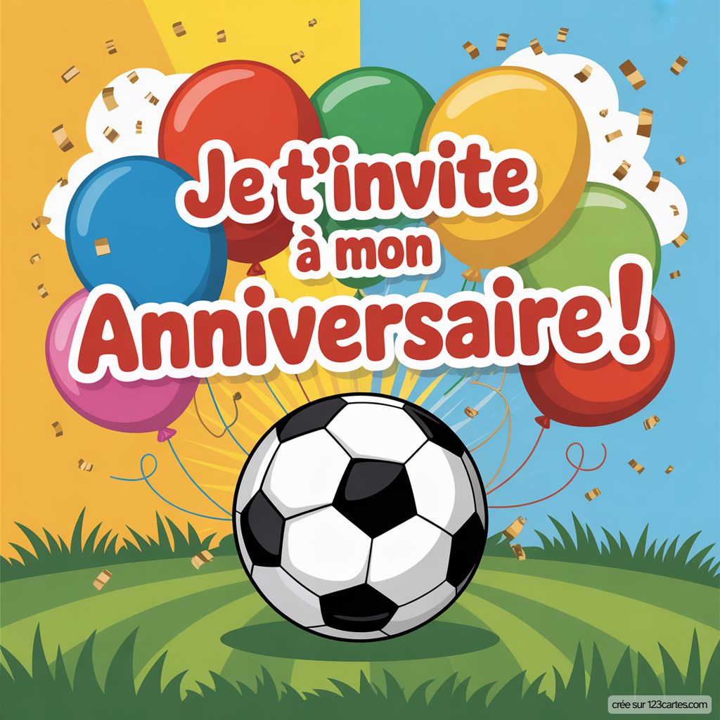 Foot Carte Invitation Anniversaire