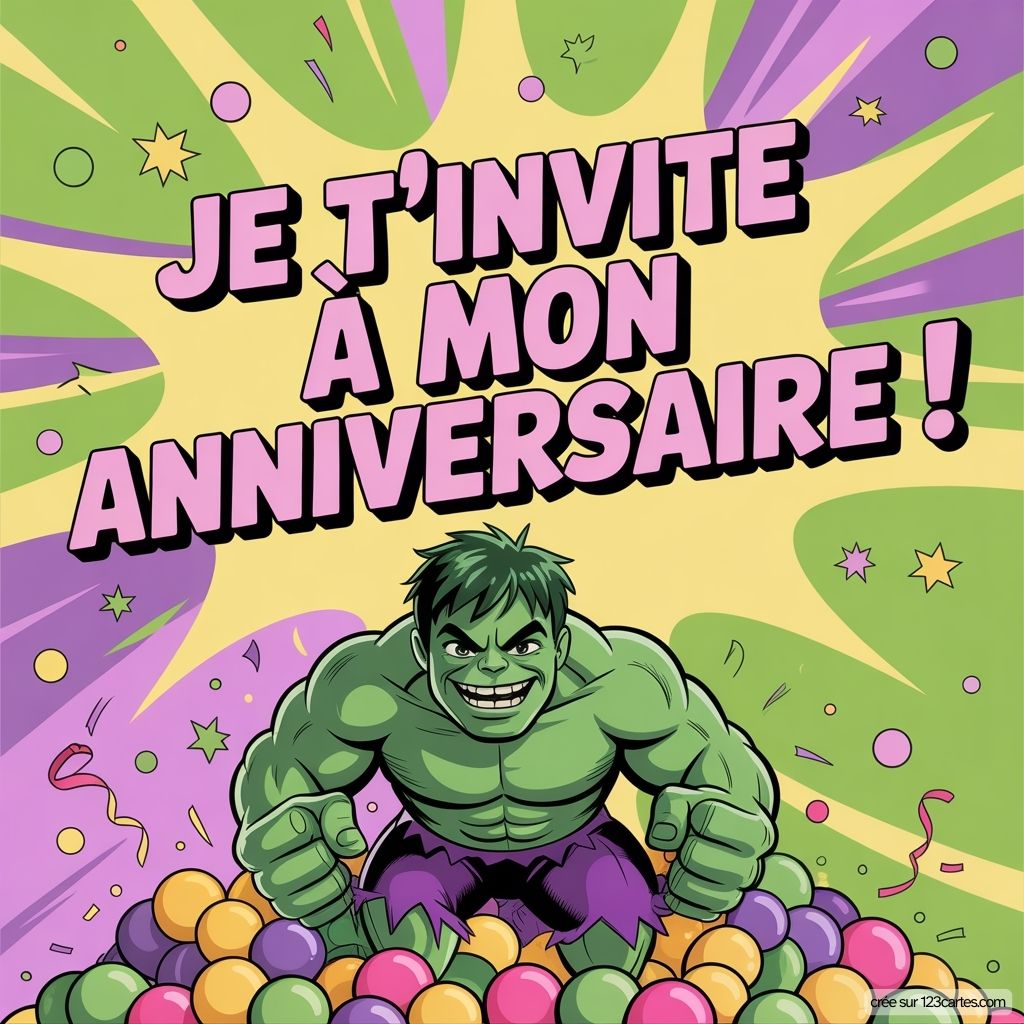 Carte Invitation Anniversaire Hulk Gratuite
