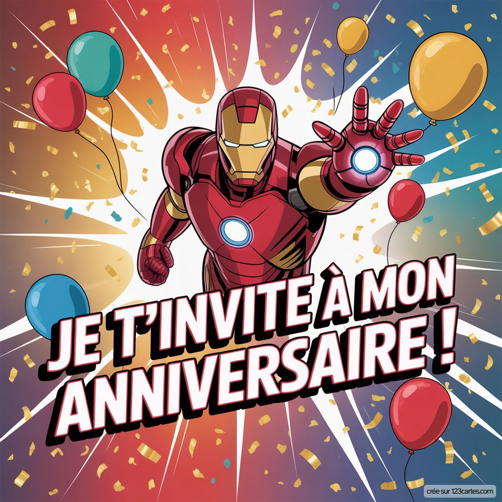 Carte Invitation Anniversaire Iron Man Gratuite
