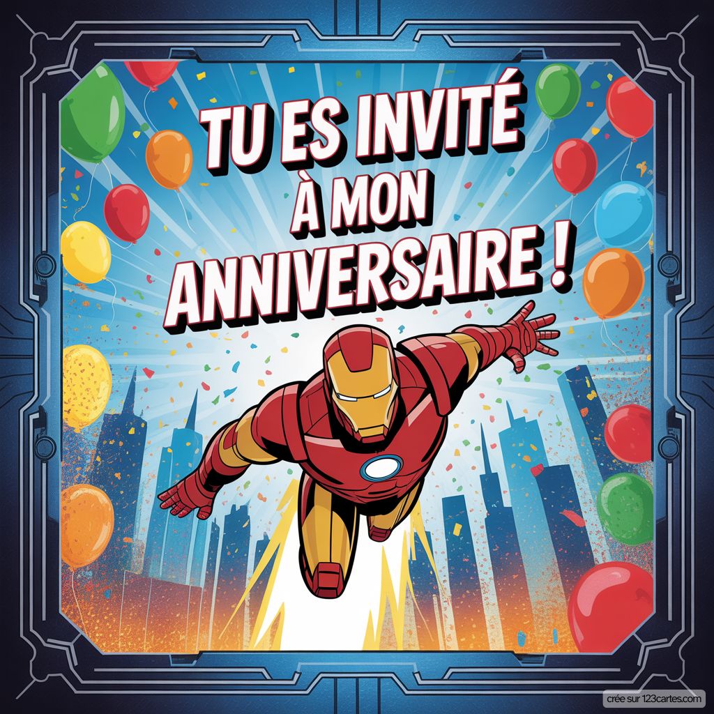 Iron Man Invitation Virtuelle