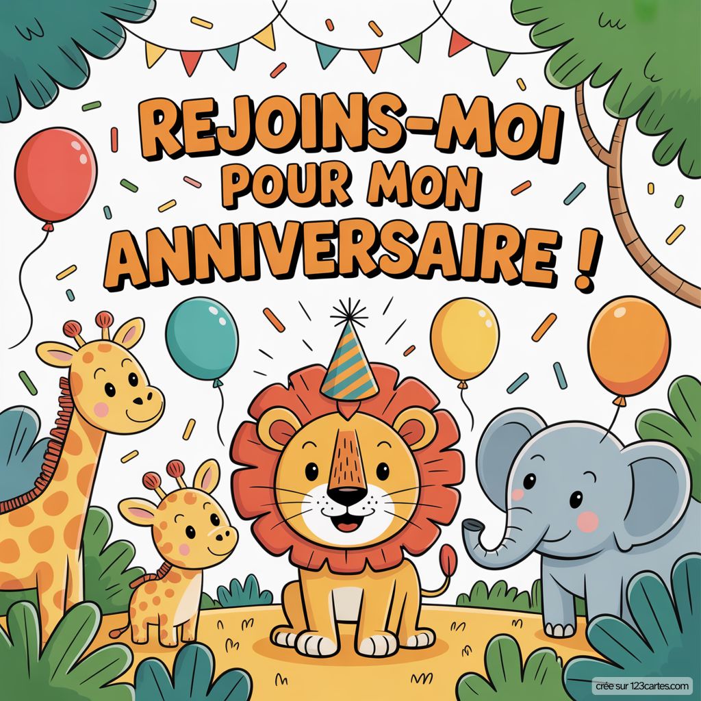 Image Anniversaire Jungle Gratuite