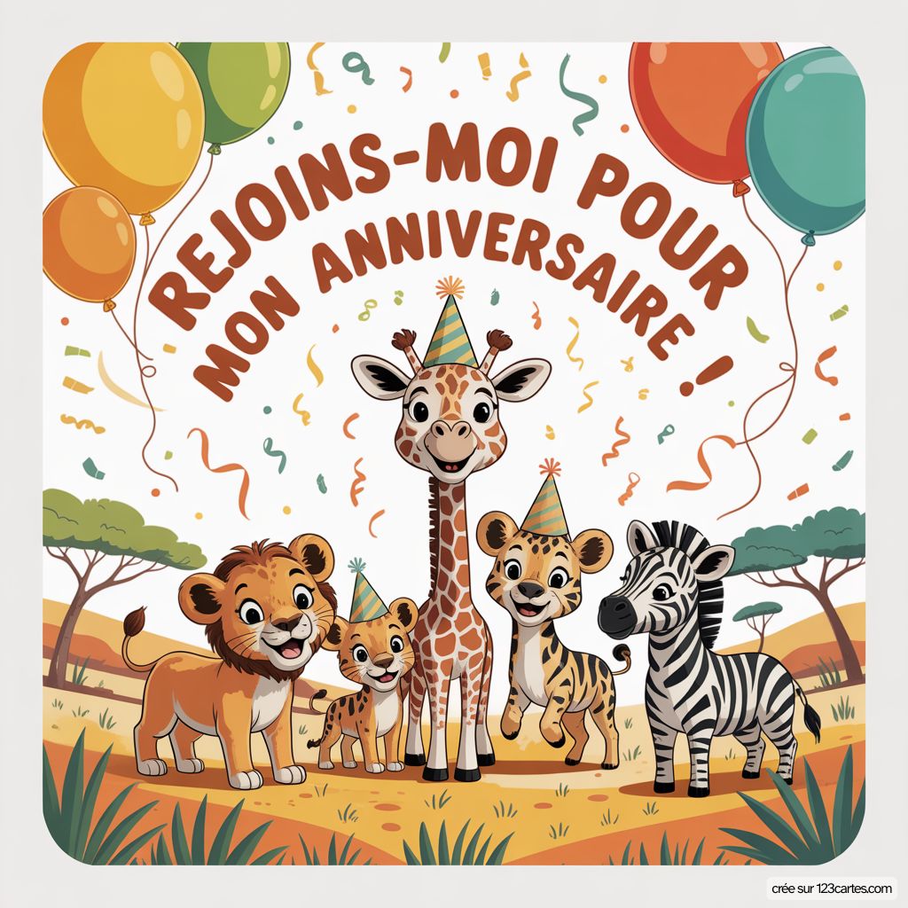 Invitation Anniversaire Jungle Gratuite