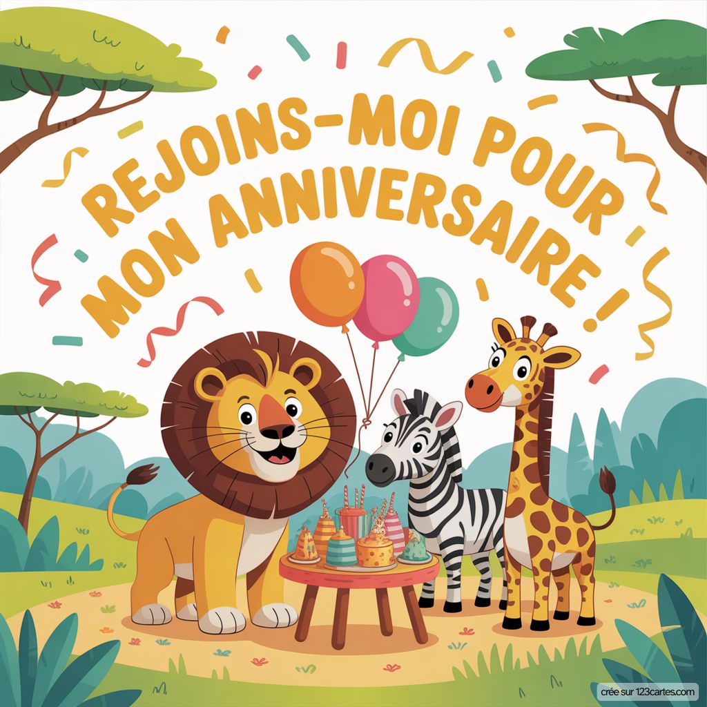 Jungle Carte D Invitation