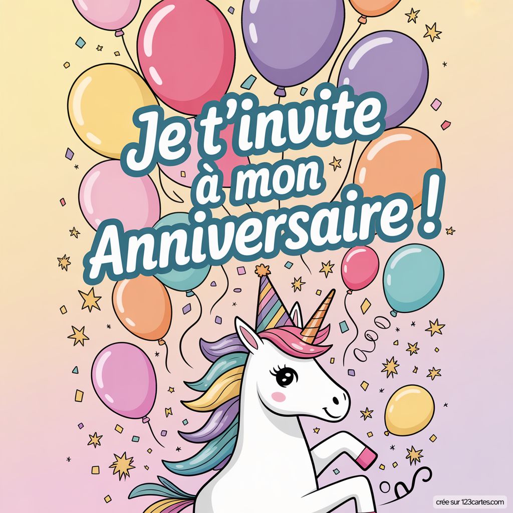 Image Licorne Anniversaire
