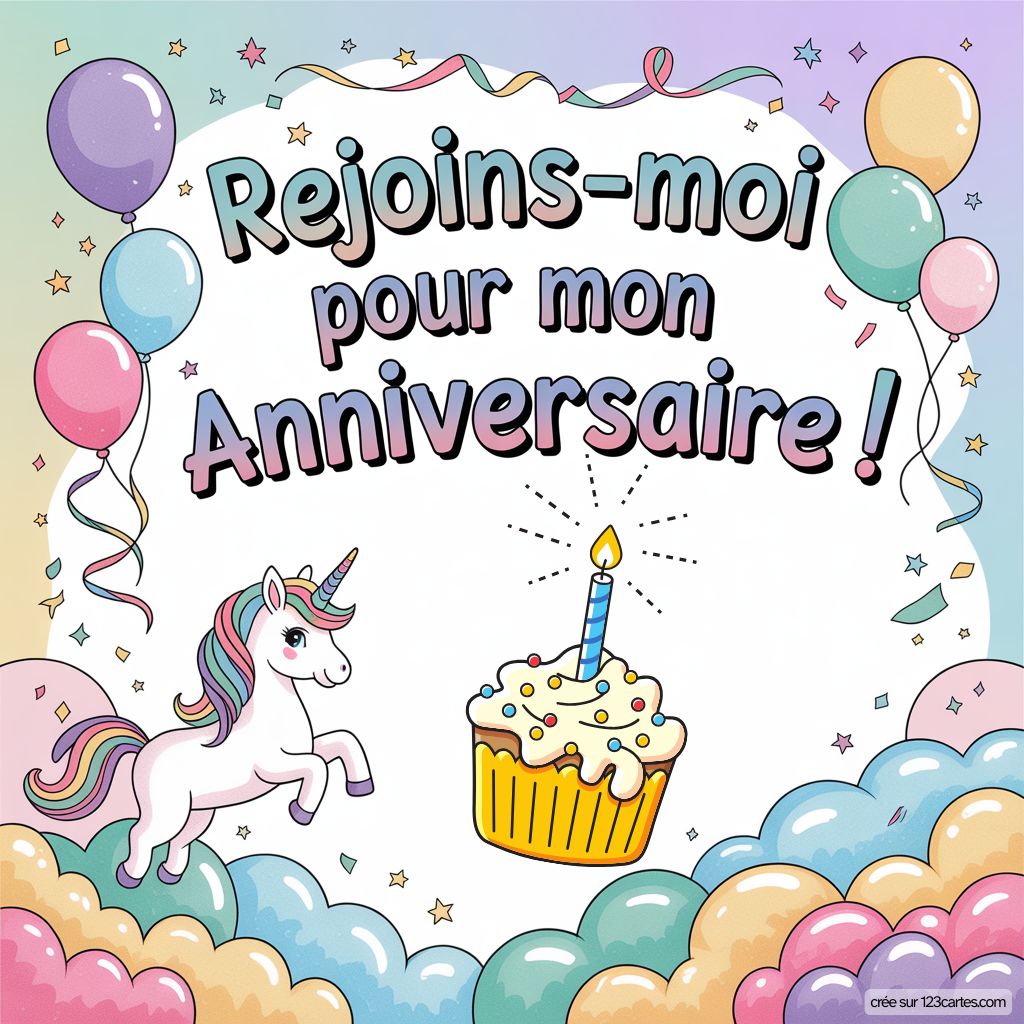 Invitation Anniversaire Licorne En Ligne