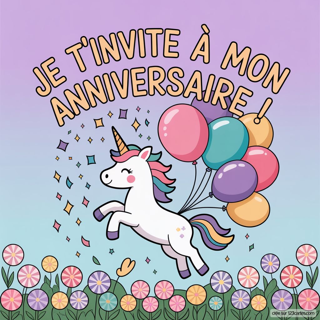 Licorne Invitation Gratuite