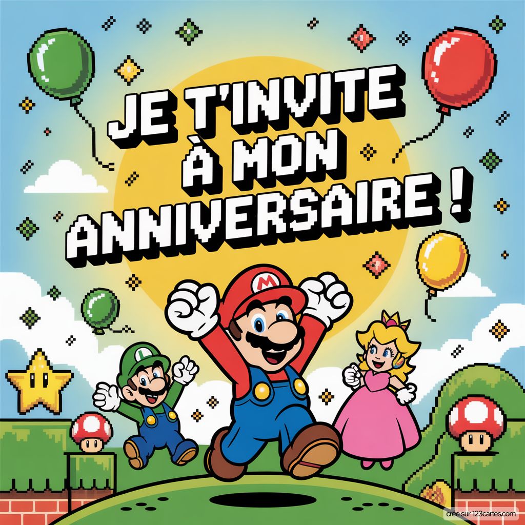 Image Anniversaire Mario Gratuite