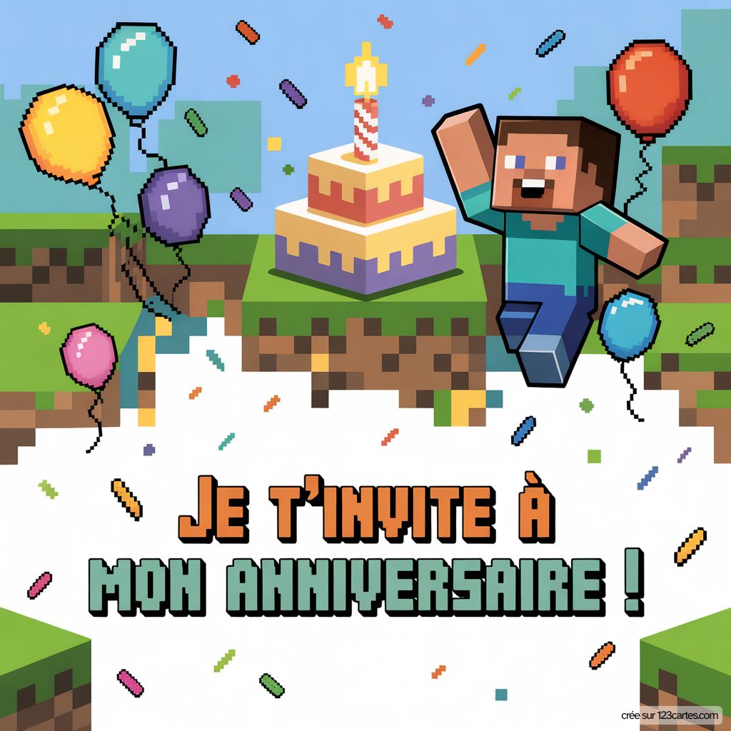 Image Anniversaire Minecraft Gratuite