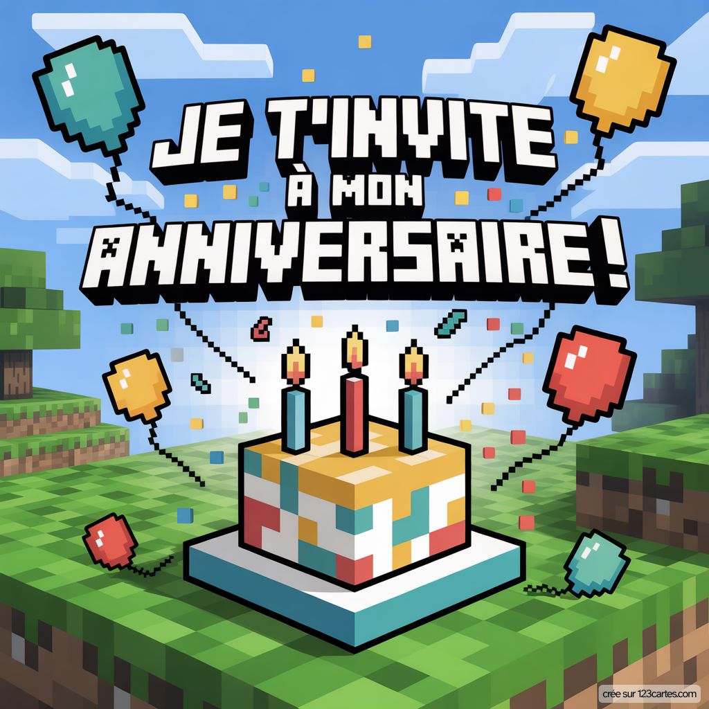Image Anniversaire Minecraft