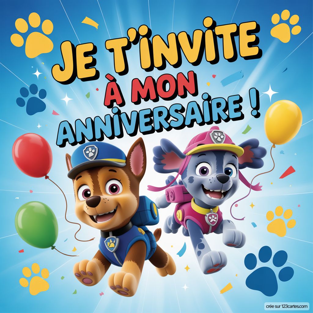 Invitation Anniversaire Pat Patrouille