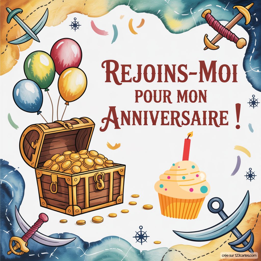Invitation Anniversaire Virtuelle Pirate