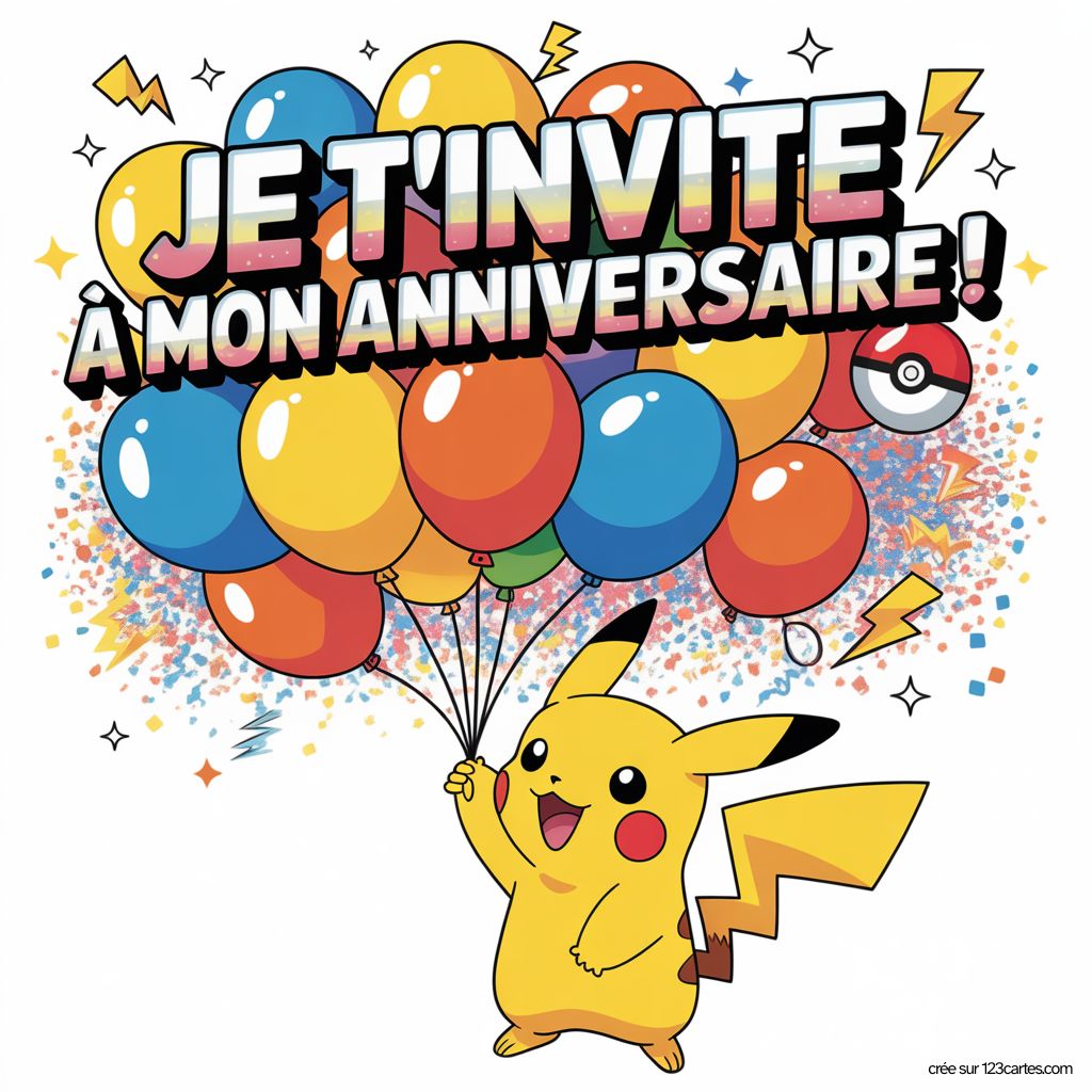 Pokemon Invitation Anniversaire Gratuite