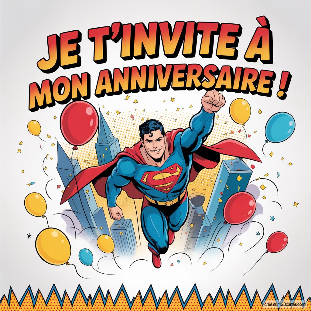 Invitation Anniversaire Superman