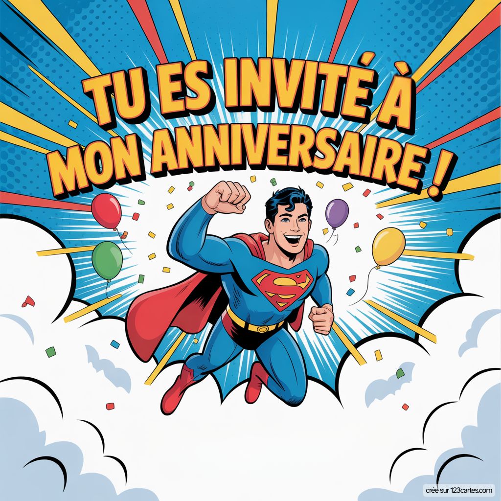 Invitation Superman Gratuite