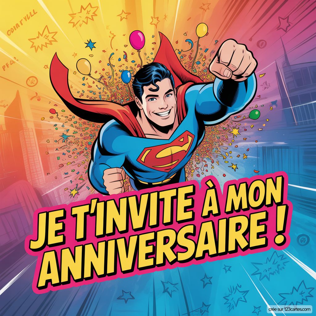 Invitation Superman Virtuelle Gratuite