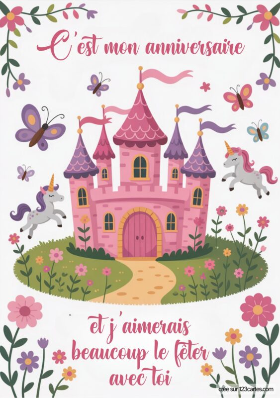 Fille Invitation Anniversaire