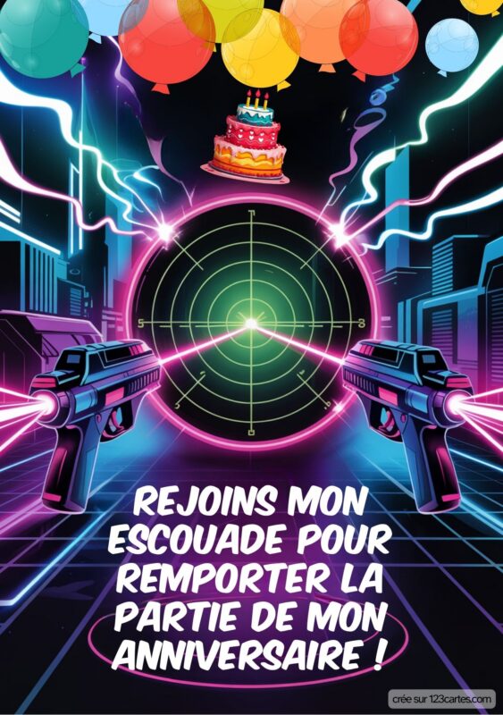 Invitation Anniversaire Laser Game