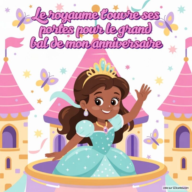Invitation Anniversaire Princesse