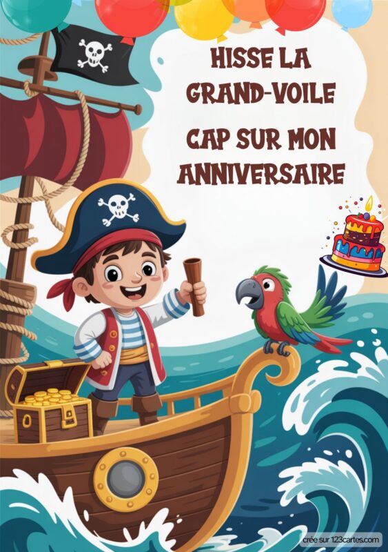 Invitation Anniversaire Theme Pirate