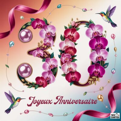 Cartes anniversaire 30 ans