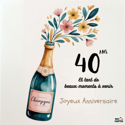Cartes anniversaire 40 ans