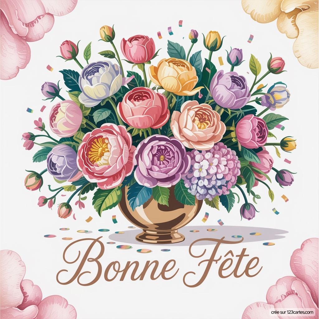 Bonne Fete Bouquet Fleurs