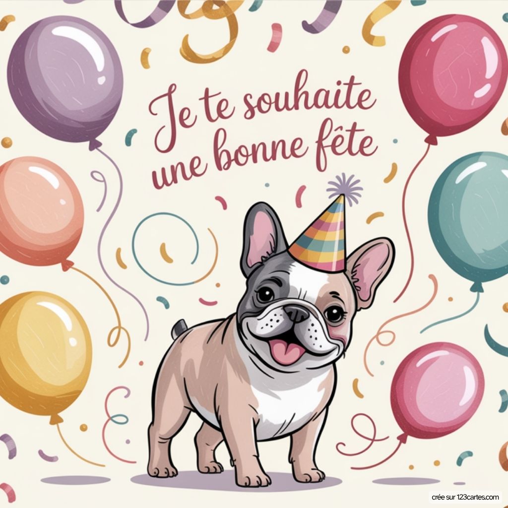 Carte Virtuelle Chien Bonne Fete
