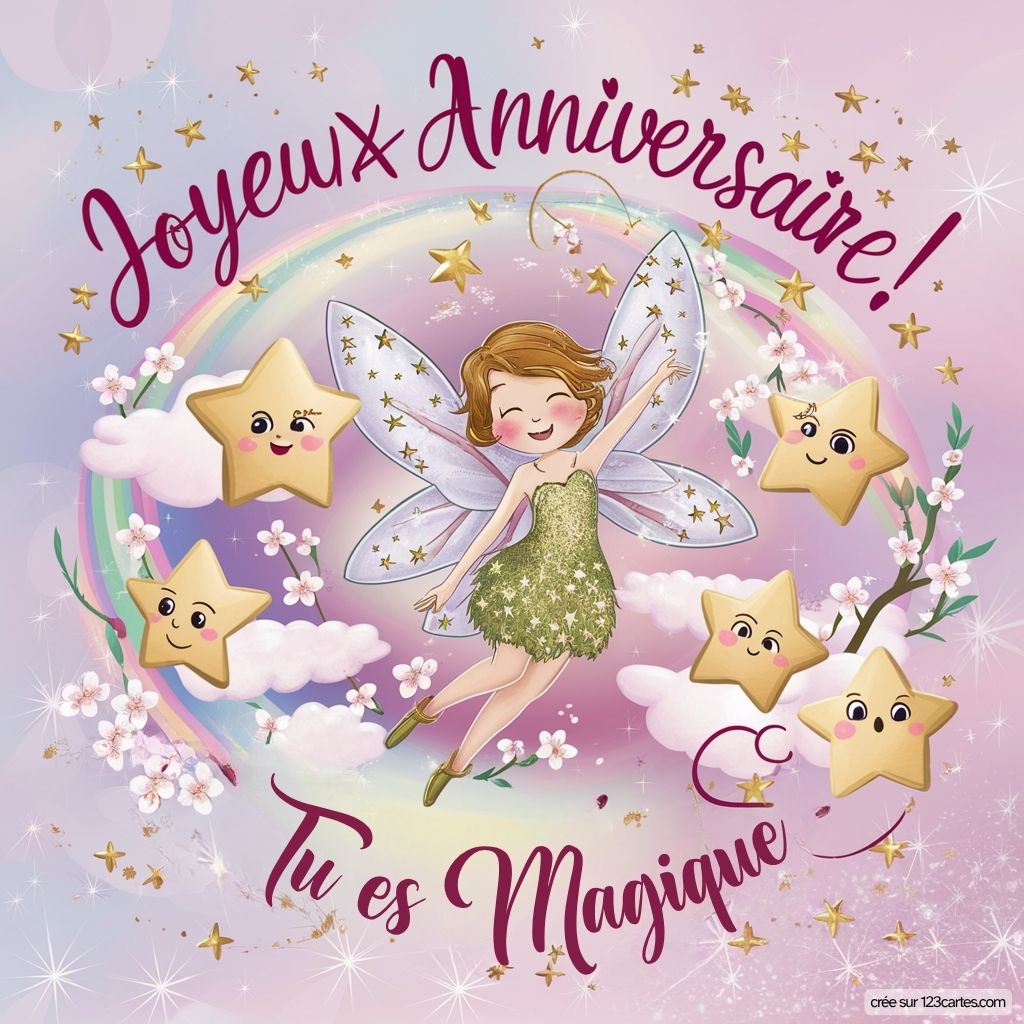Carte D Anniversaire Fee