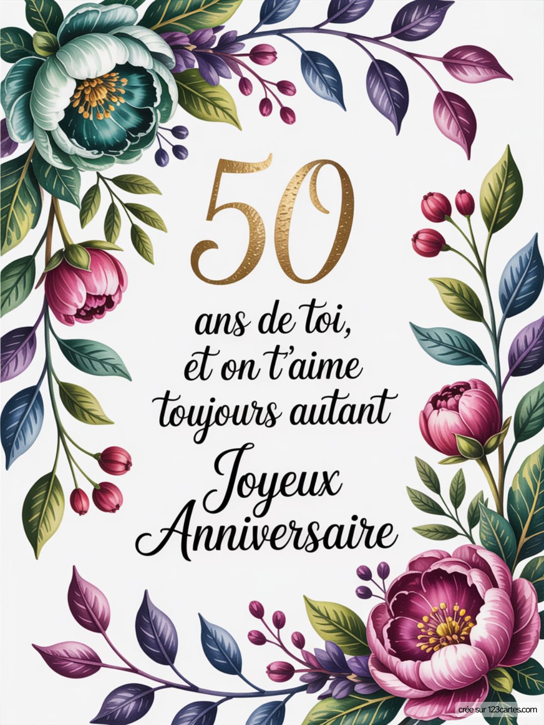 Carte Anniversaire Femme 50 Ans 06