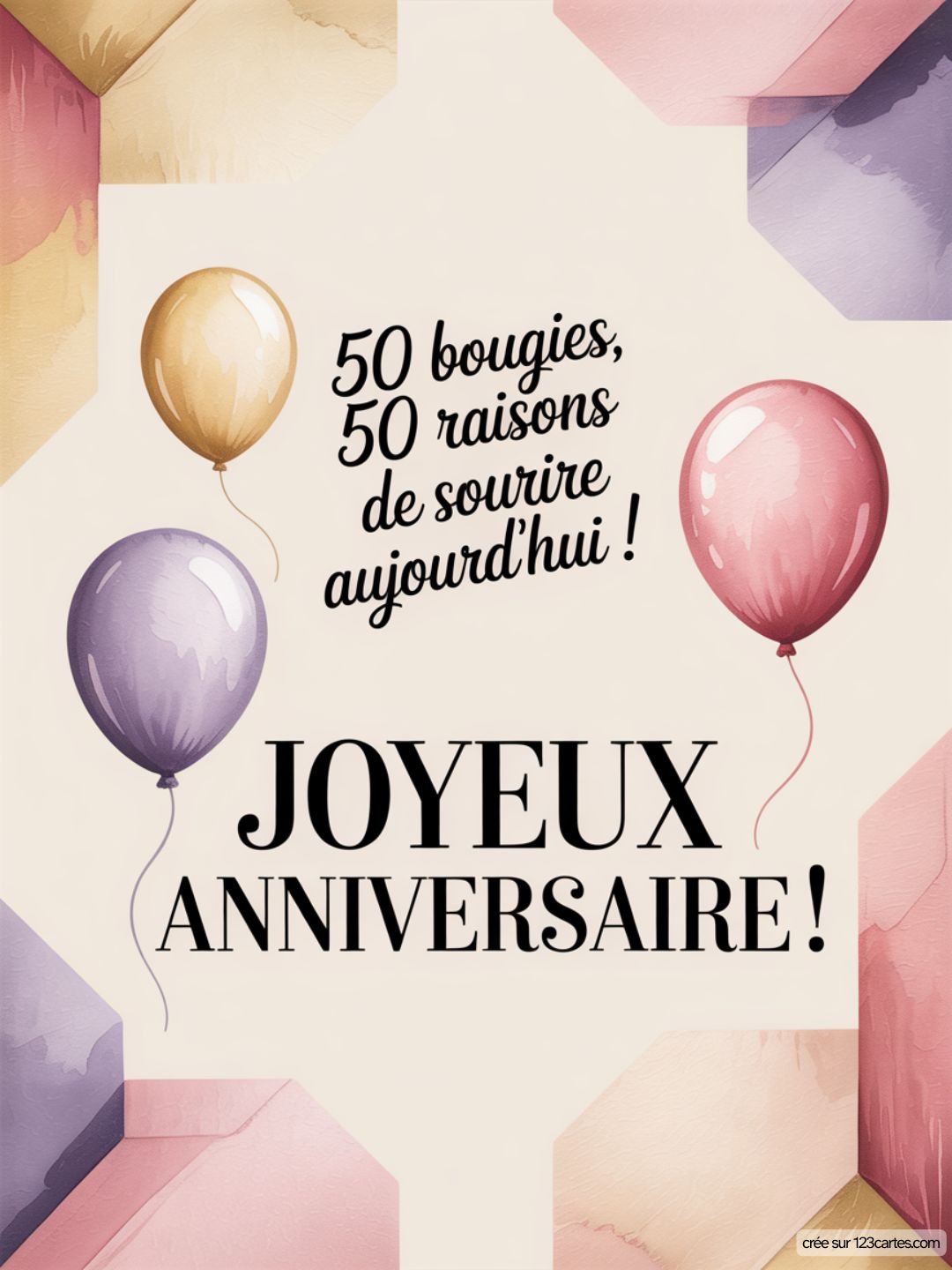 Carte Anniversaire Femme 50 Ans 07