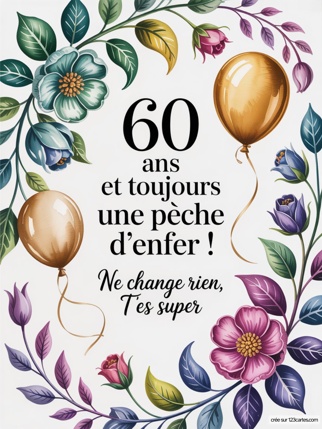 Carte Anniversaire Femme 60 Ans 05