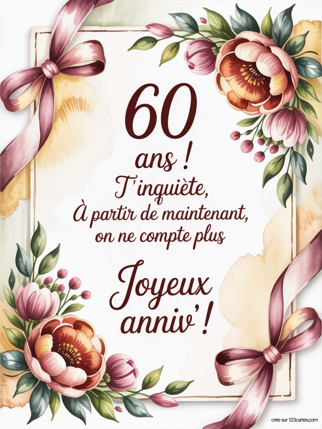 Carte Anniversaire Femme 60 Ans 11