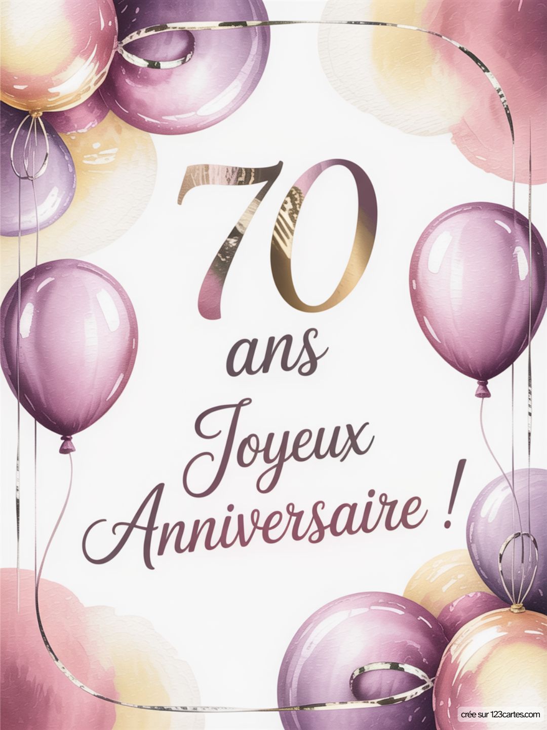 Carte Anniversaire Femme 70 Ans 01