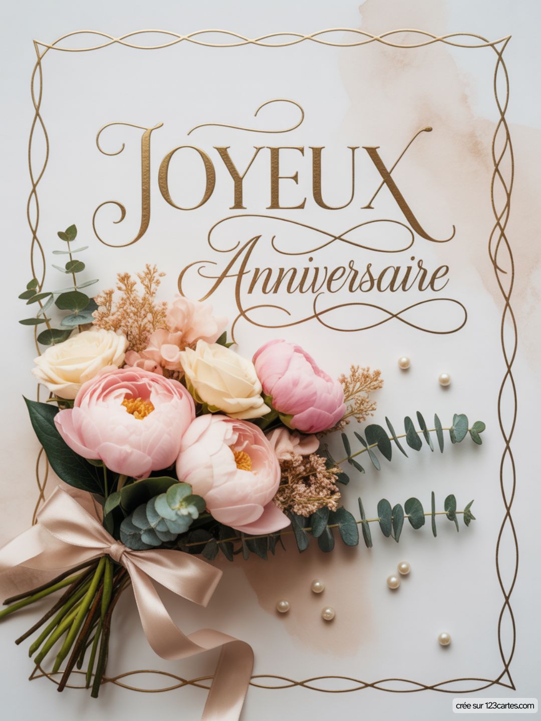 Carte Anniversaire Femme Bouquet Fleurs 15