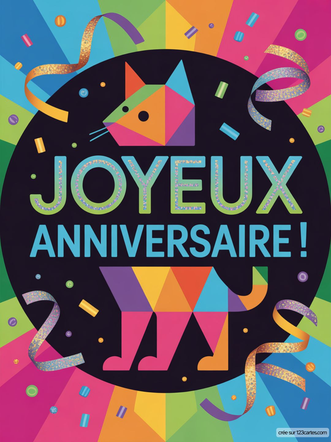 Carte Anniversaire Femme Chat 03